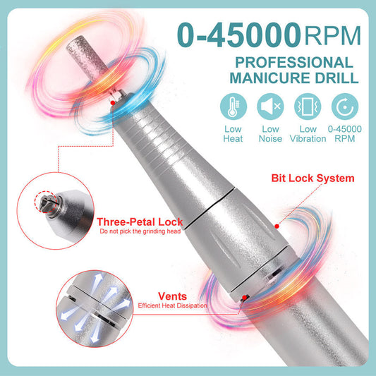 HKM-868051 Rechargeable Electric Nail Grinding Machine for Nail Art with Polishing Accessories