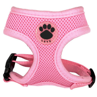 HKM-514899 Breathable Mesh Dog Harness - Adjustable Polyester Pet Chest Strap in Multiple Colors and Sizes
