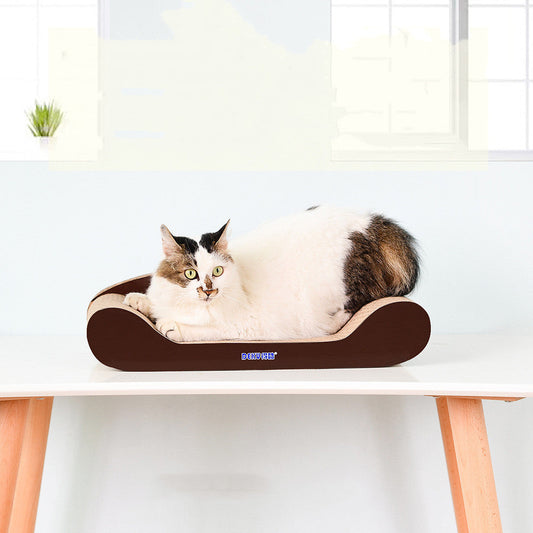 HKM-871187 Cat Sofa - Corrugated Paper Cat Grinding Toy, Dimensions 50 x 24.5 x 13.5 cm