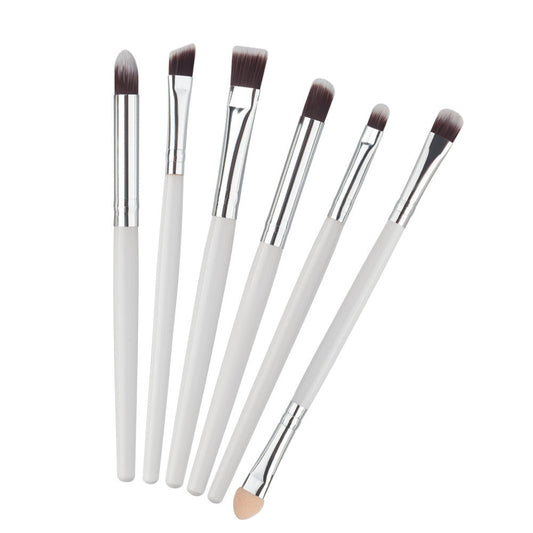 HKM-853139 6-Piece Essential Eye Makeup Brush Set for Eyeshadow, Eyebrow, Lip, and Eyeliner Applications