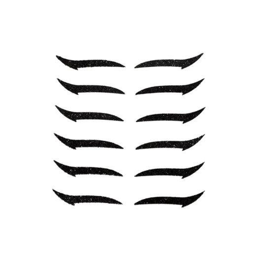 HKM-195475 Reusable Eyeliner Stickers for Effortless Big Eye Makeup - 6 Pairs, 12 Total Stickers in OPP Bag