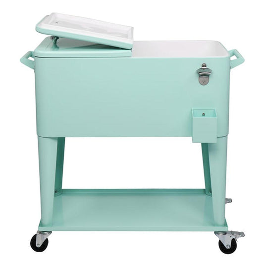 HKM-517523 Mint Green Insulated Freezer Trolley 91x84.5x38.5cm Rectangular Plastic Box