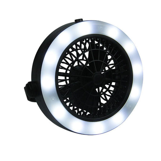 HKM-807827 Portable Rechargeable Waterproof Multi-Function Camping Fan and Light for Outdoor Activities