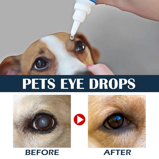 HKM-513619 Pet Eye Drops for Cats and Dogs - Relieve Tear Marks and Soothe Itchy Eyes
