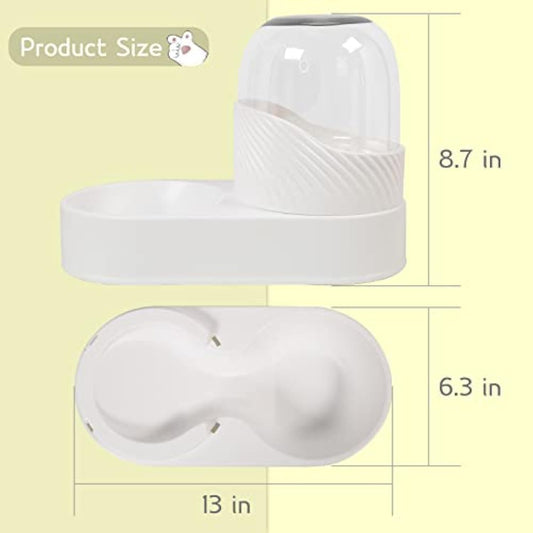 HKM-874835 Automatic Cat Feeder and Water Dispenser Set - 2L Capacity, BPA-Free Plastic, Easy to Clean, Ideal for Cats and Small Pets
