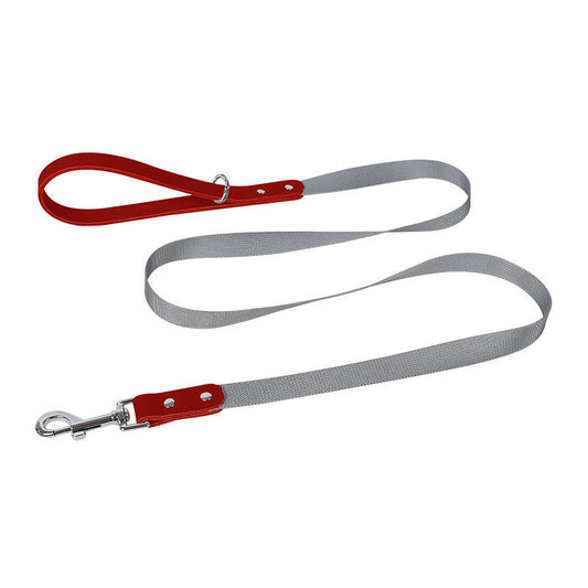 HKM-864147 Stylish PU Leather Pet Dog Chest Harness with Nylon Leash Set