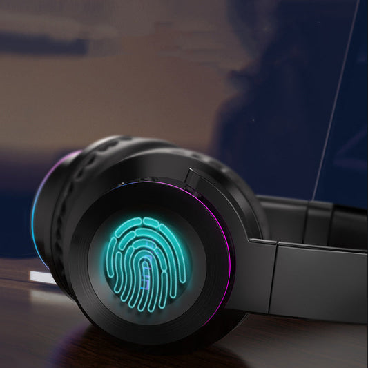 KTX-391891 Luminous Wireless Bluetooth Headset with Head-Mounted Design for Enhanced Audio Experience