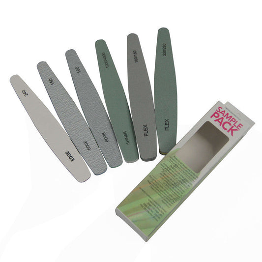 HKM-720019 6-Piece Nail File Set with Polishing Blocks and Strips for Manicure and Nail Art