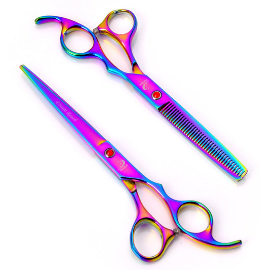HKM-906003 Premium Pet Grooming Scissors with 6CR13 Steel and Durable 304 Handle
