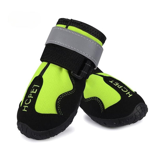 HKM-945363 Waterproof Reflective Dog Shoes with Kick-Resistant Design - Non-Slip Rubber, Available in Multiple Colors and Sizes