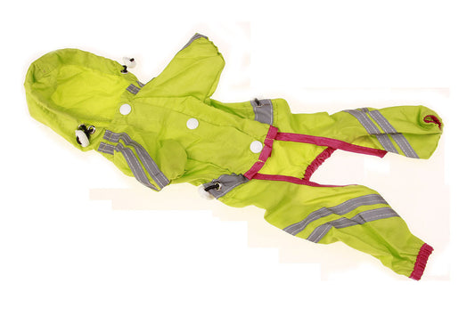 HKM-237971 Dog Raincoat with Reflective Safety Features ¨C One-Layer Acrylic, Available in Multiple Colors and Sizes