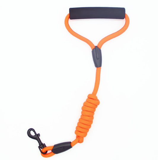 HKM-640211 Reflective Nylon Dog Collar with Foam Handle and Durable Metal Hook ¨C Available in Multiple Colors and Sizes