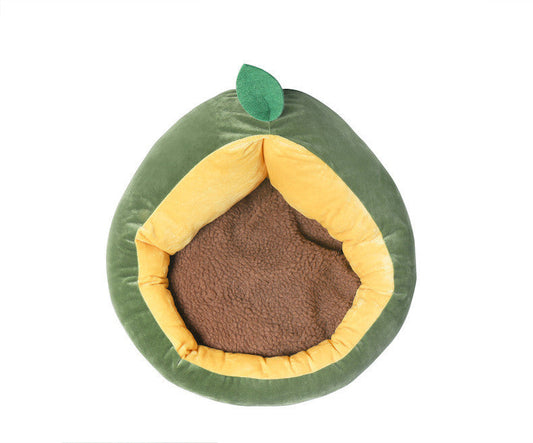 HKM-561299 Cozy Avocado Cotton Cat and Small Dog Nest with Removable Winter Cushion