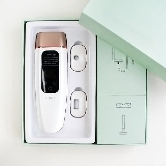 HKM-904211 Painless Whole Body Laser Hair Removal Device - AI-08, White, Plug-In, Lightweight & Compact