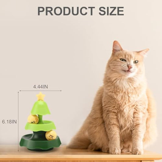 HKM-527571 Interactive Cat Toy with Catnip Balls and Two-Level Track for Mental Stimulation and Exercise