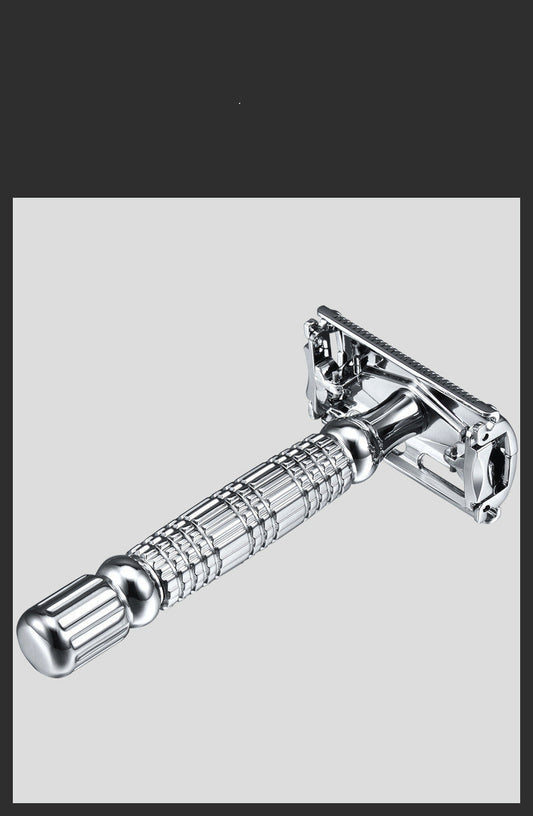 HKM-069843 Classic Double-Sided Manual Razor for Precision Beard Shaving