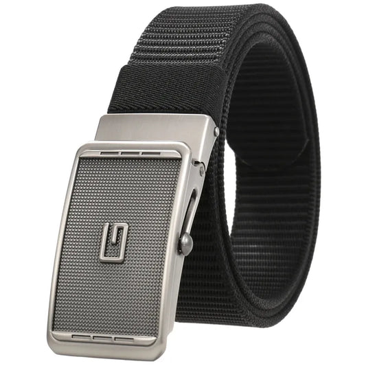 HKM-946323 Men's Nylon Braided Formal Belt - Durable and Stylish Accessory