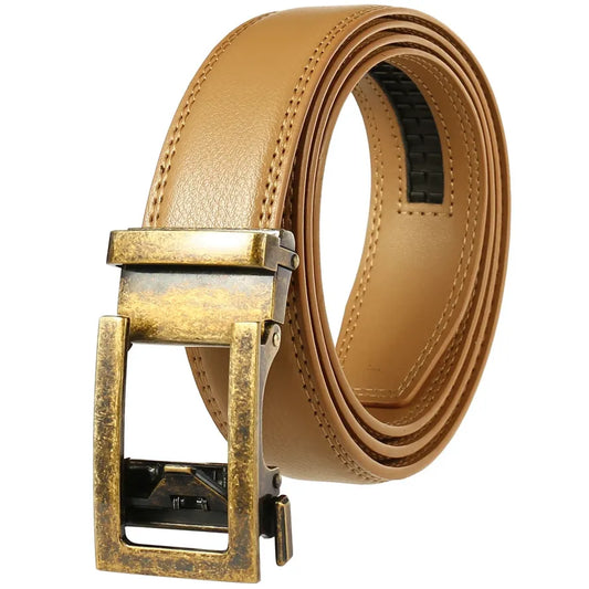HKM-689939 3.0CM Automatic Buckle Men's Fashion Belt - Sleek, Adjustable Design for Everyday Wear