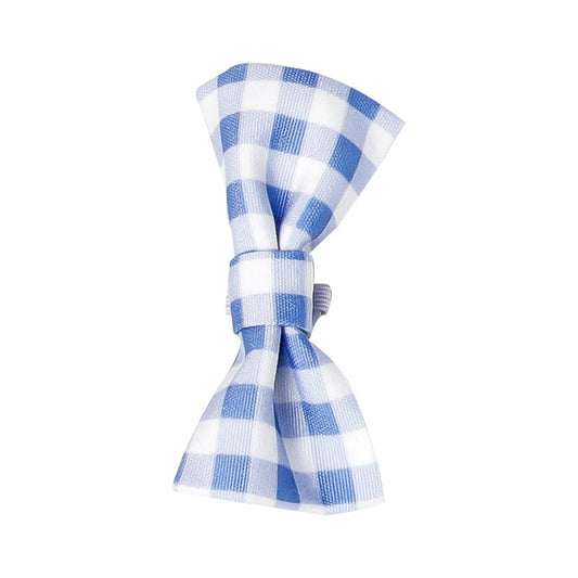 HKM-834195 Corgi Teddy Sun Hat in Grid Pattern with Check Bibs and Bow Ties - Multiple Colors Available
