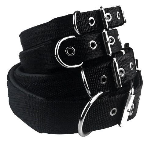 HKM-167635 Adjustable Nylon Foam Leather Pet Collar - Soft and Durable with Heavy-Duty Buckle for Comfort