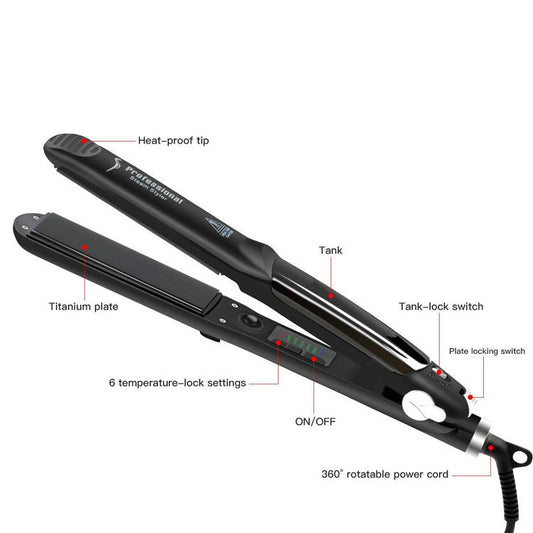HKM-306707 16-20mm Tourmaline Ceramic Hair Straightener for Dry Hair with Adjustable Temperature Control
