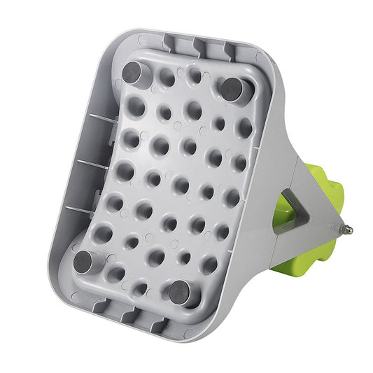 HKM-884883 Interactive Rotating Food Dispenser Toy for Dogs and Cats - Plastic Leaky Training Device in Grey and Green
