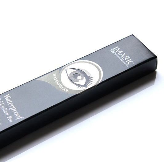 HKM-620307 Black Waterproof Eyeliner Pen with Pencil Sharpener - Makeup Tool for Precision Application