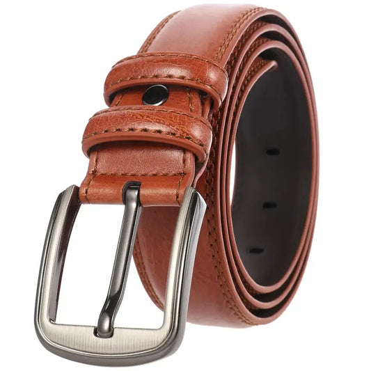 HKM-245843 Luxury Leather Belts for Men - Adjustable Strap with Classic Design