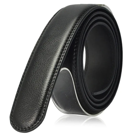 HKM-851475 Men's Two-Layer Leather Belt with Automatic Buckle, Model LY35-118