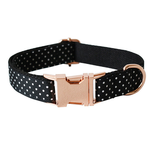 HKM-186899 Polka Dot Pattern Dog Leash and Collar Set in Various Sizes