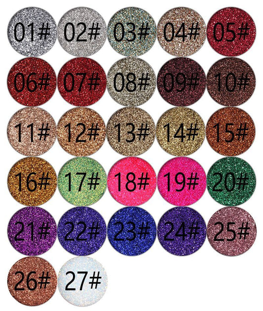 HKM-785299 24 Color Glitter Eye Shadow Powder Set - 14g Total, 1.8g Each Color, Convenient Storage Box