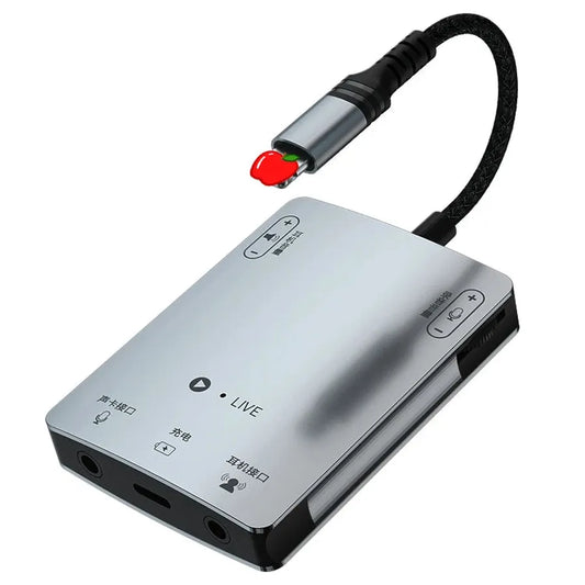 KTX-003155 iPhone 15 and Huawei Type-C Mobile Phone Live Broadcast Sound Card Adapter