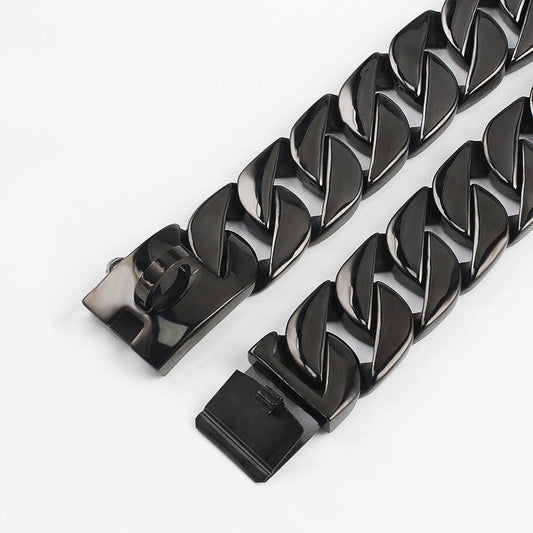 HKM-516563 Stainless Steel Dog Chain Collar with Leash for Large Dogs