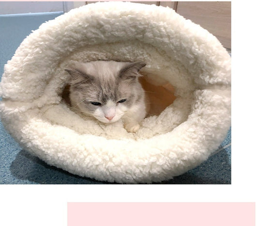 HKM-656147 Thickened Pocketable Winter Cat Nest Sleeping Bag in Blue Rabbit, Pink Deer, Yellow Bear