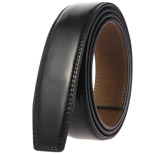 HKM-032275 Genuine Cowhide Leather Belt - No Buckle Design, Model LY35-3633