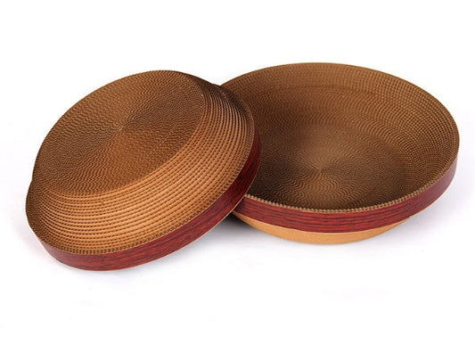 HKM-445203 Crimson Cat Scratchpad, 35 x 35 x 9.5 cm, Perfect for Feline Play and Scratching