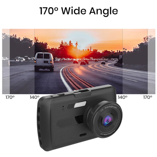 KTX-151443 1080P Dual Lens Car Dash Cam with Loop Recording and Night Vision