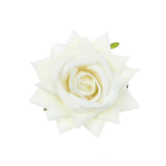 HKM-129299 Velvet Rose Hairpin in Various Colors, 10cm Flower Diameter, Perfect for Elegant Hairstyles