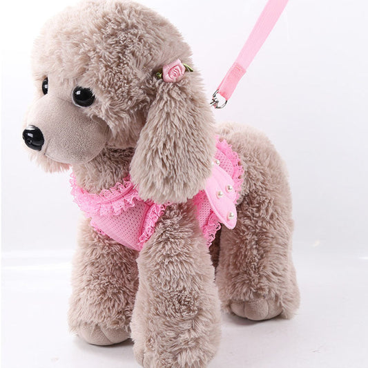 HKM-445907 Angel Wings Pink Traction Belt for Pets - Available in S, M, L Sizes