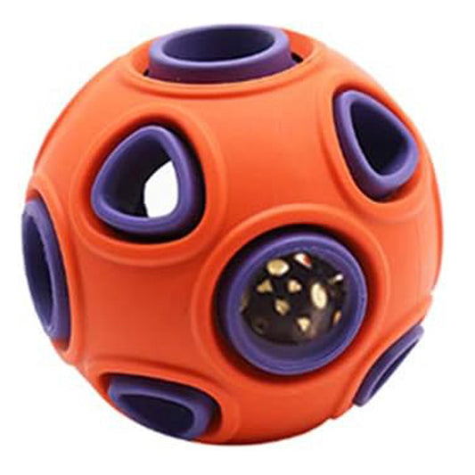 HKM-654355 Interactive Dog Ball Toy with Ring Bell for Pet Exercise and IQ Puzzle Play