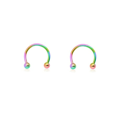 HKM-699347 Titanium C-Type Hypoallergenic Clip-On Nose and Lip Rings