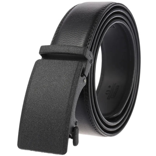 HKM-758931 Men's Casual Leather Belt with Multi-style Two-layer Buckle - Model LY36-000010-1