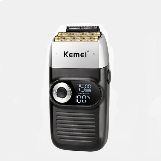 HKM-574227 Large Capacity Lithium Battery Stainless Steel Blade Shaver with LCD Display, 3 Gear Positions, 120 Minutes Use Time