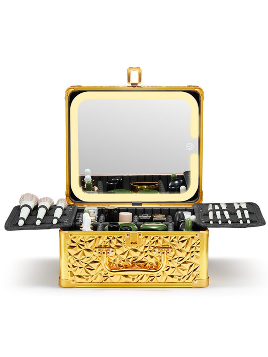 HKM-253459 Lighted Makeup Mirror with Detachable Magnetic Design and Adjustable Brightness Settings