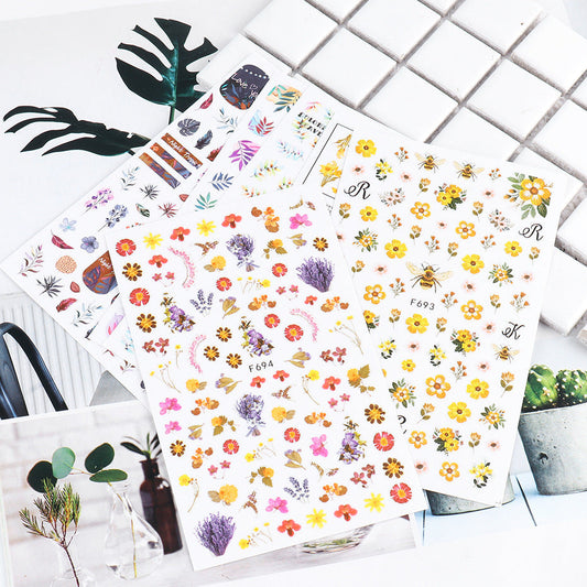 HKM-940499 Floral Nail Stickers Collection - Assorted Designs for Creative Nail Art