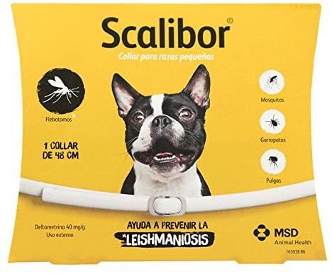 HKM-377747 Flea and Deworming Collar for Dogs and Cats, Large Size, Grey Mohair Material