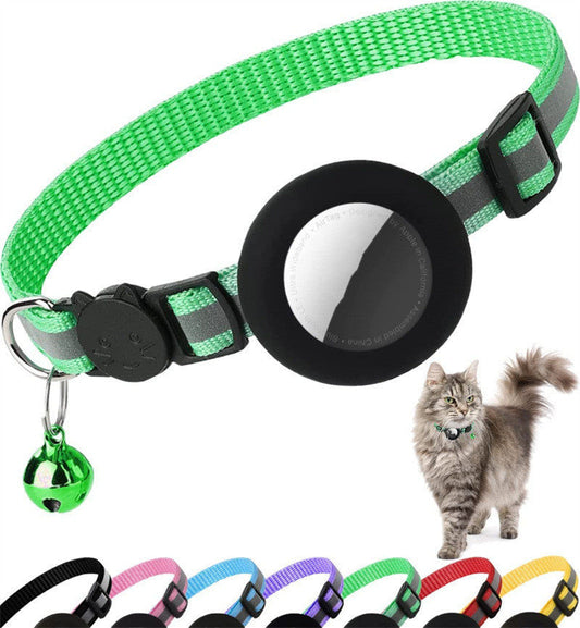 HKM-261331 Reflective Anti-Lost Pet Collar for Kittens and Puppies - Striped Design in Multiple Colors