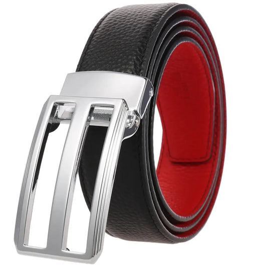 HKM-114771 Soft Cowhide Leather Casual Punch Belt - Model LY35-0302-5