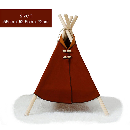 HKM-810259 Stylish Cloth Cat and Dog Tent Bed Frame - Cozy Pet Nest in Multiple Colors