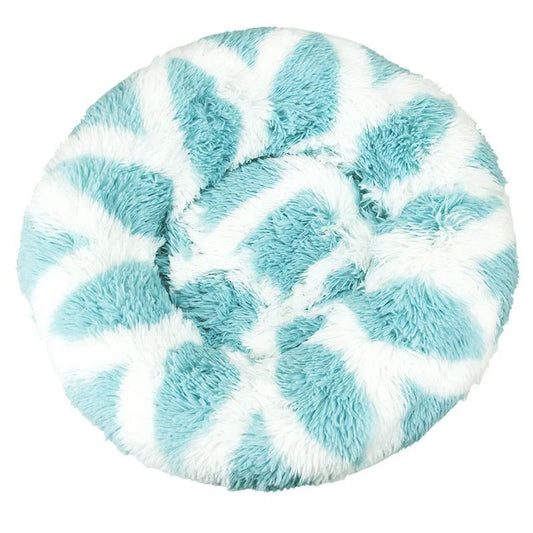 HKM-792979 Winter Plush Round Nest Pet Bed for Dogs and Cats - Multiple Sizes and Colors Available